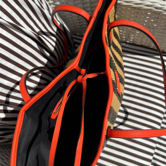 Henri Bendel Striped Raffia Tote Bag, NWOT - Picture 11 of 11